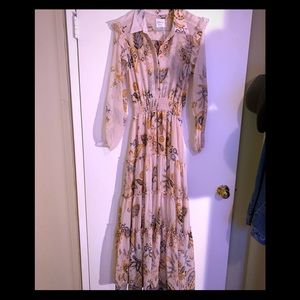 MISA Light Pink Paisley Dress